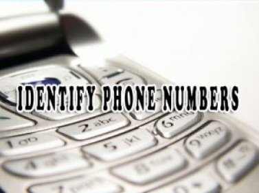 Identify Phone Numbers