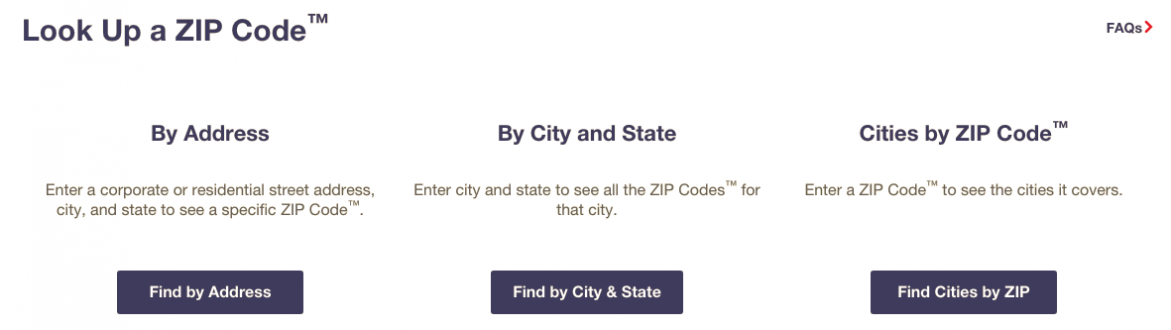USPS Zip Code lookup helps you verify addresses before you search for them.
