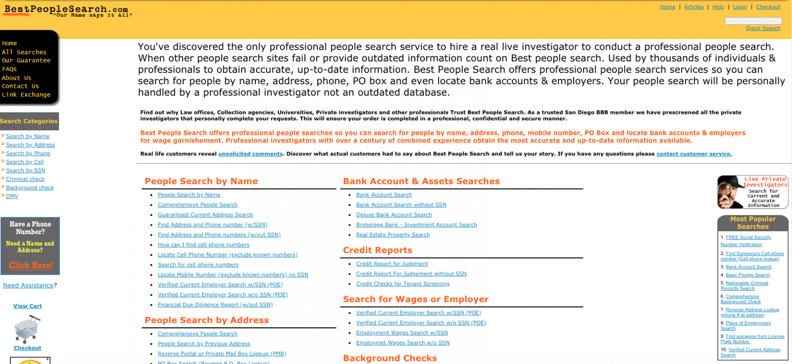 BestPeopleSearch.com in 2008