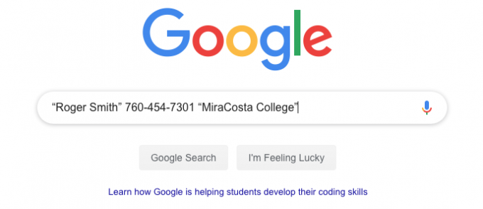 Reverse Phone Lookup on Google with College