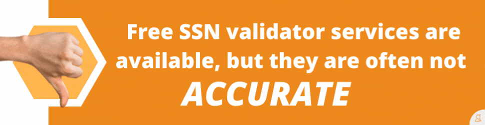What is an SSN validator service
